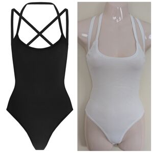 Materiel White Sleeveless Bodysuit Medium